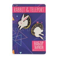Значок на открытке Rabbit&Teleport (Кролик телепорт)