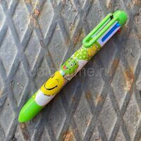 Ручка  шариковая 6 Color Smile Pen Смайл 6 цветов зеленая