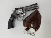 Газовая зажигалка пистолет револьвер Smith & Wesson Смит-Вессонс кобурой