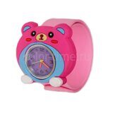 Наручные часы Slap on Watch kids (Слэп Наручные часы детские) розовые ярко розвый мишка