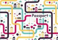 Обложка для паспорта Цветной город
