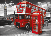 3 D Постер плакат Лондонский красный автобус London Red Bus 2